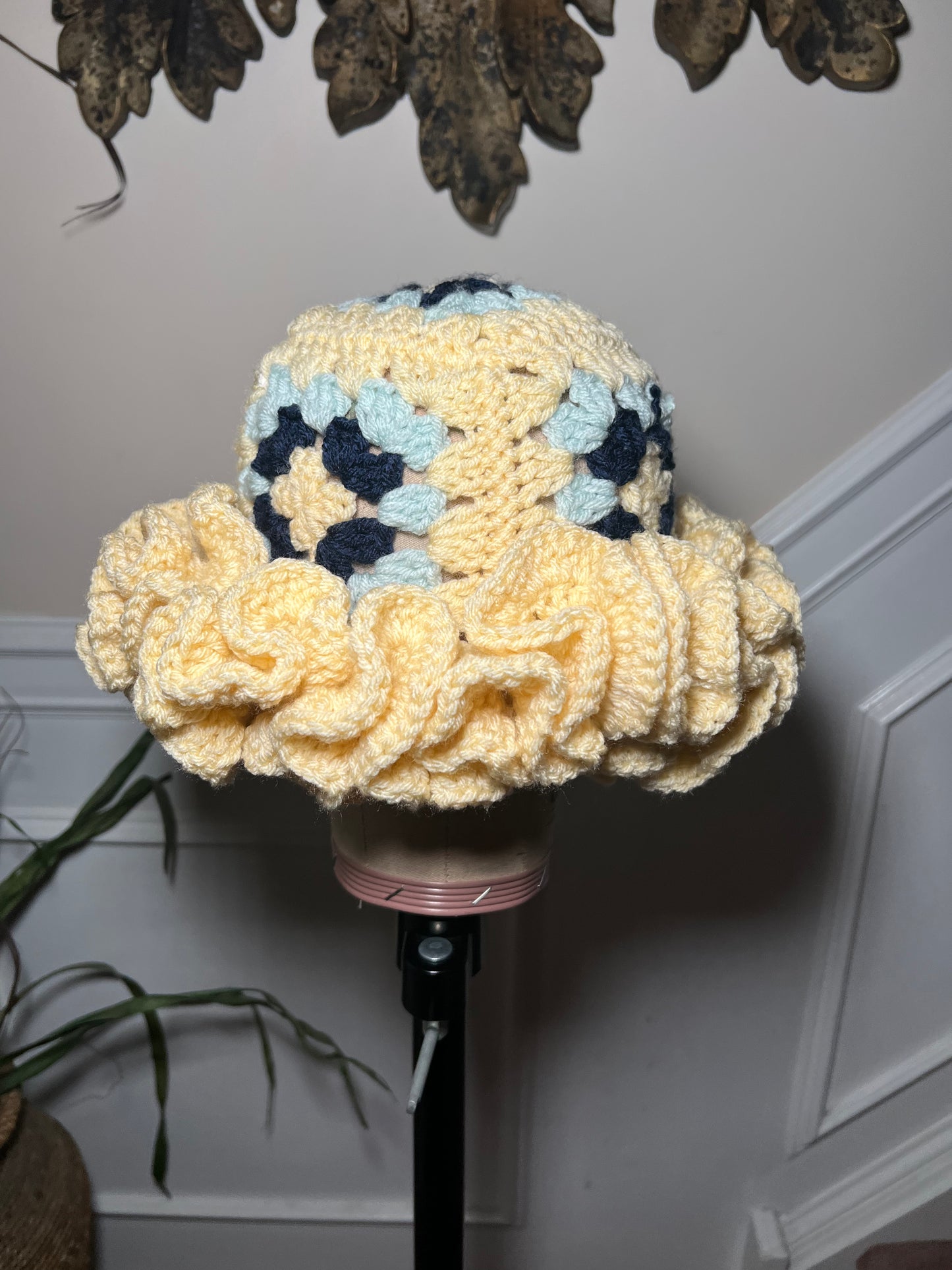 Granny Square Blossom Hat