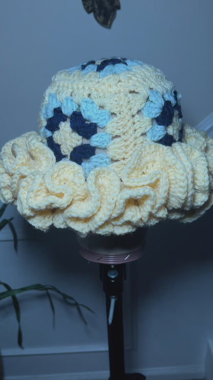 Granny Square Blossom Hat